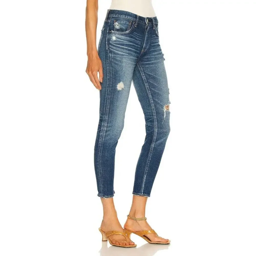 Moussy Vintage Ace Skinny Jean Dark Blue - Picture 3 of 9